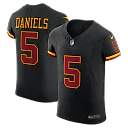 Zennovawear Jayden Daniels Washington Commanders Alternate Vapor FUSE. Elite Jersey - Black