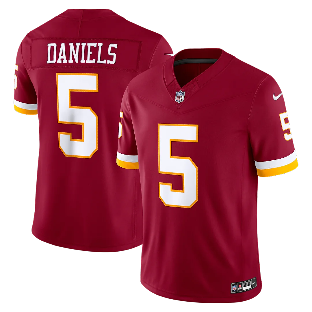 Zennovawear Jayden Daniels Washington Commanders Team Vapor FUSE. Stitched Limited Jersey - Burgundy