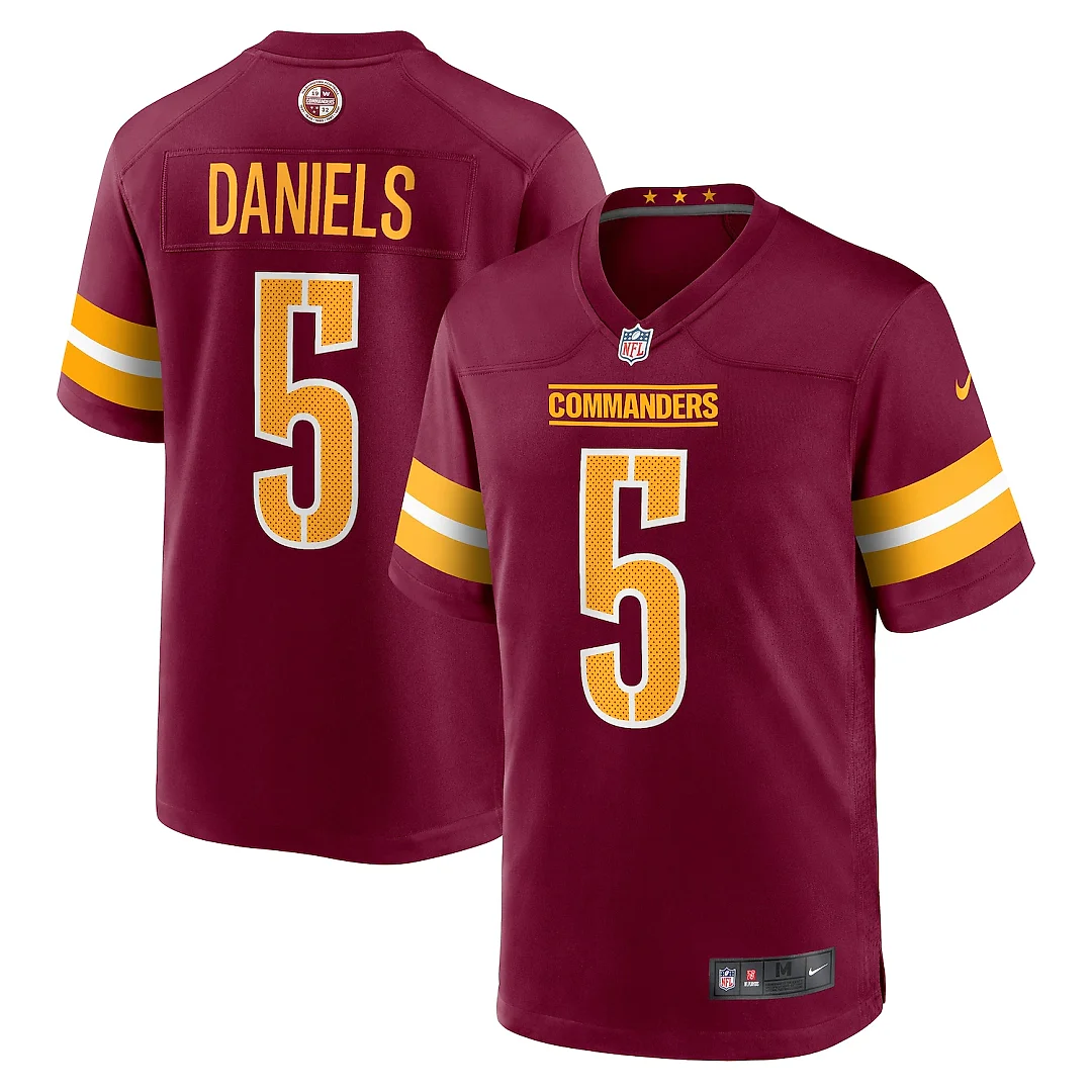 Zennovawear Jayden Daniels Washington Commanders Player Game Jersey - Burgundy