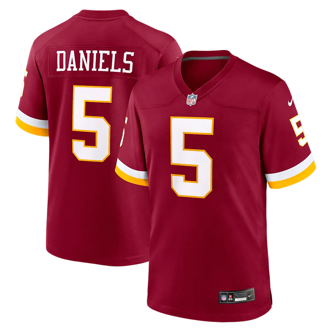 Zennovawear Jayden Daniels Washington Commanders Game Jersey - Burgundy