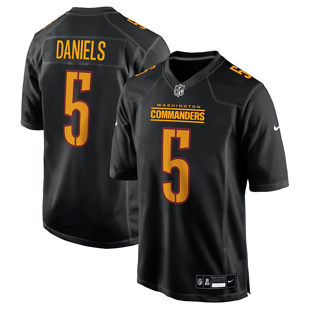 Zennovawear Jayden Daniels Washington Commanders Fashion Jersey - Carbon Black