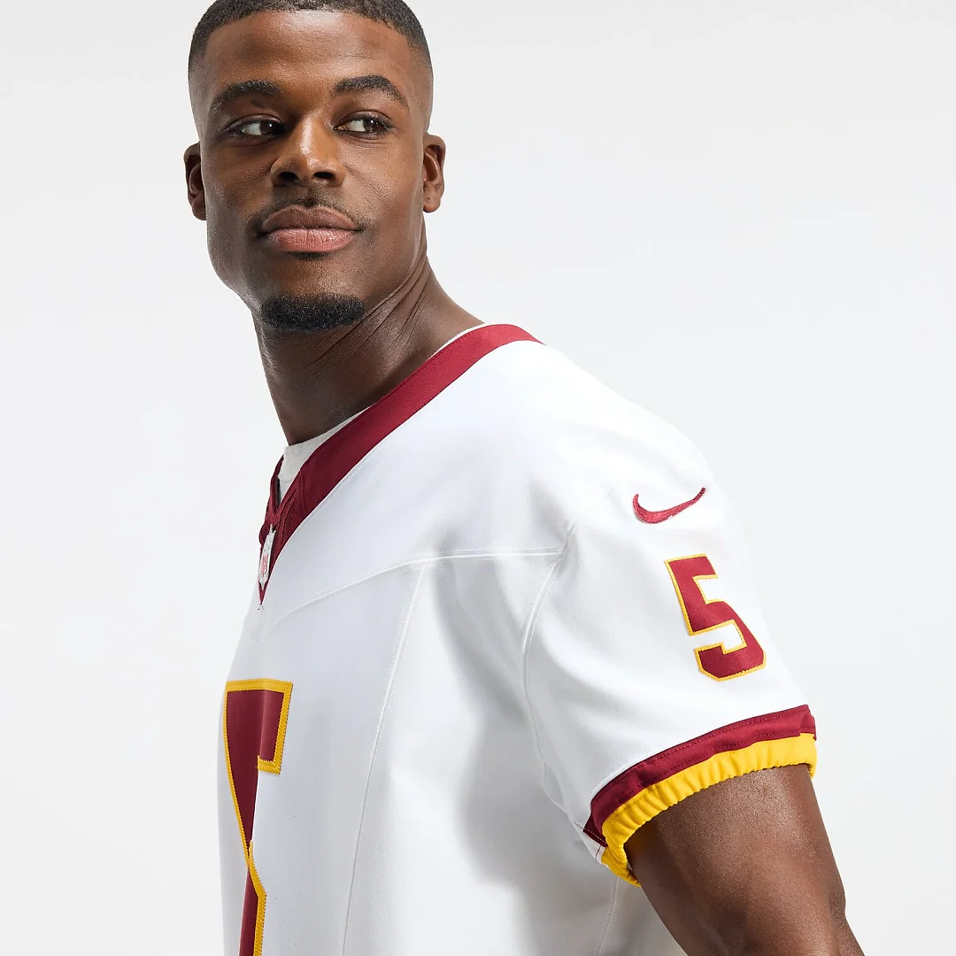 Zennovawear Jayden Daniels Washington Commanders Alternate 2 Super Bowl Era Vapor FUSE. Elite Jersey - White