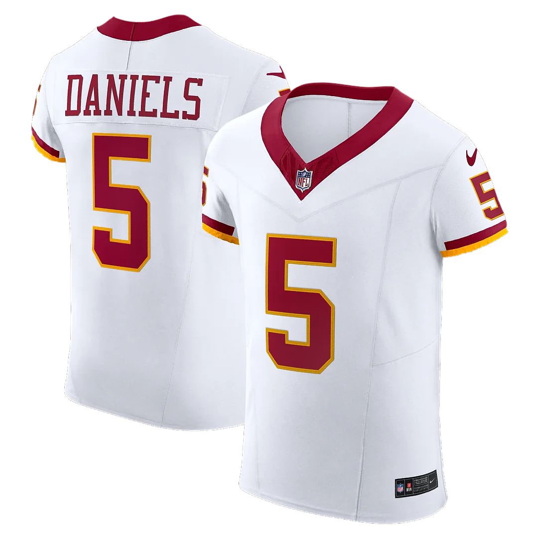 Zennovawear Jayden Daniels Washington Commanders Alternate 2 Super Bowl Era Vapor FUSE. Elite Jersey - White