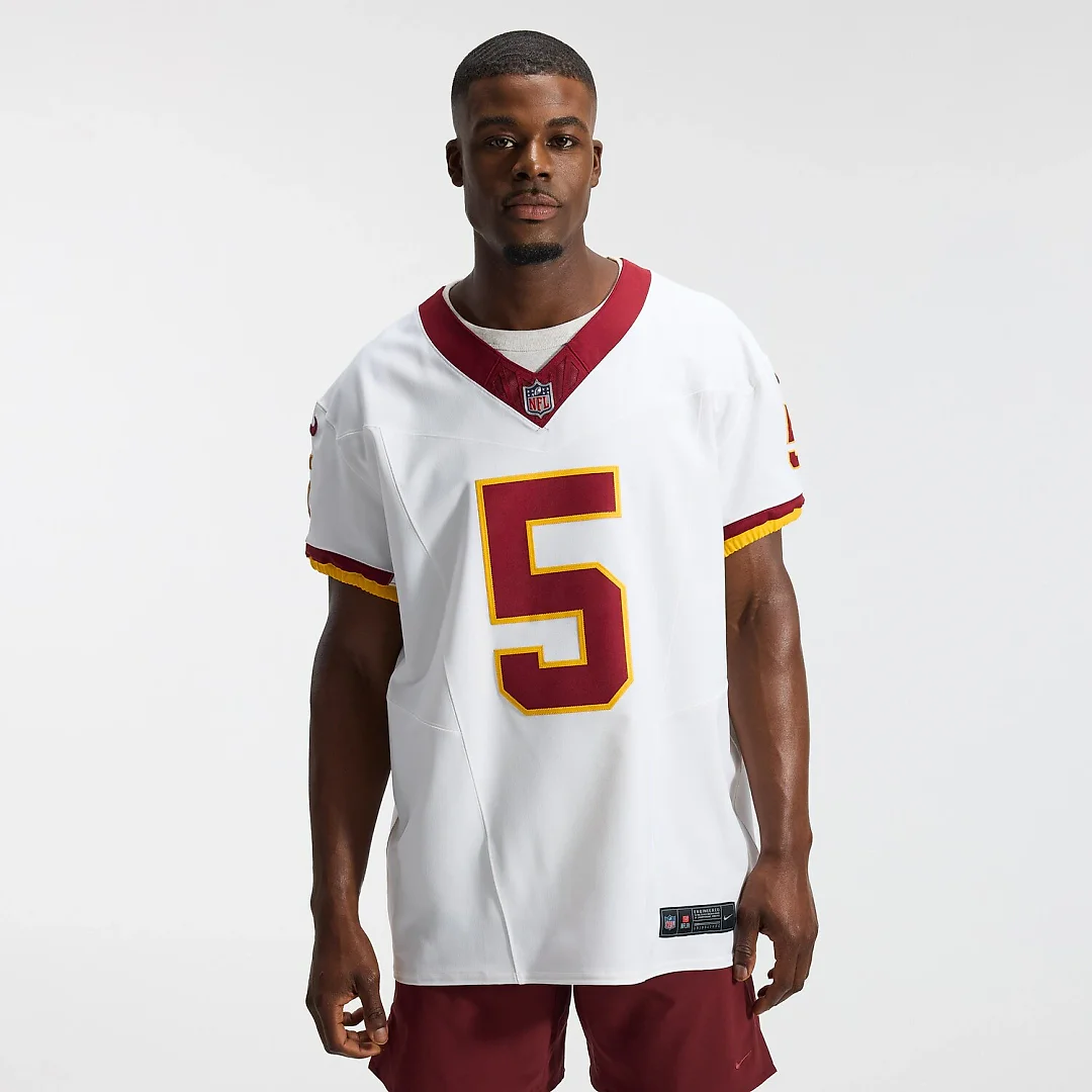 Zennovawear Jayden Daniels Washington Commanders Alternate 2 Super Bowl Era Vapor FUSE. Elite Jersey - White