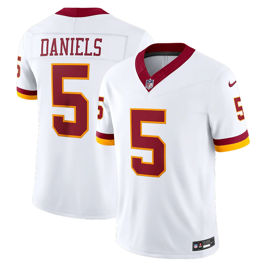 Zennovawear Jayden Daniels Washington Commanders Vapor FUSE. Stitched Limited Jersey - White