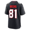 Zennovawear Jayden Higgins Houston Texans Game Jersey - Navy