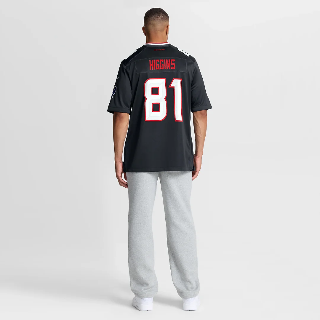 Zennovawear Jayden Higgins Houston Texans Game Jersey - Navy