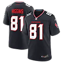 Zennovawear Jayden Higgins Houston Texans Game Jersey - Navy