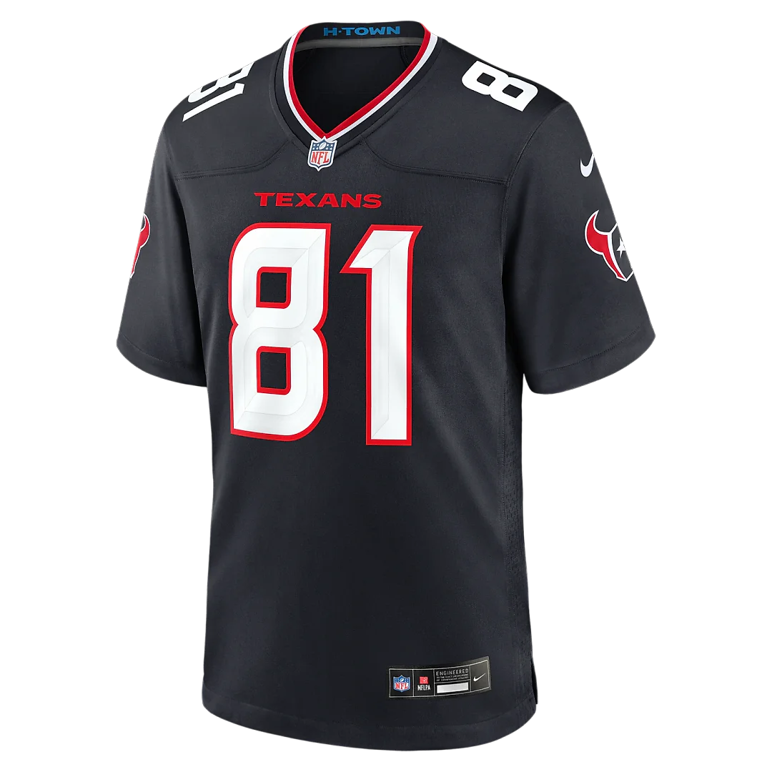 Zennovawear Jayden Higgins Houston Texans Game Jersey - Navy
