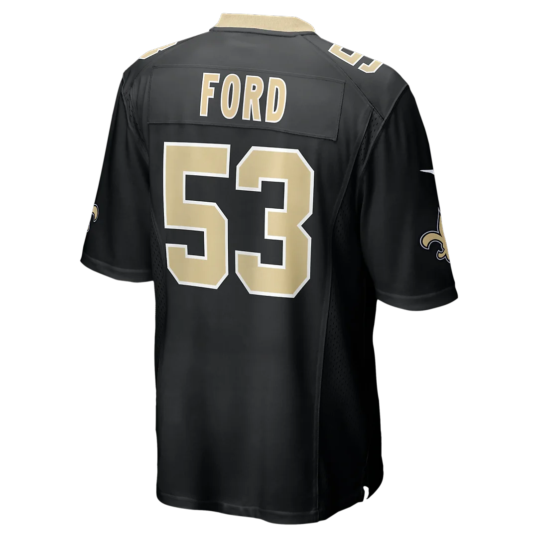 Zennovawear Jaylan Ford New Orleans Saints Game Jersey - Black