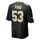 Zennovawear Jaylan Ford New Orleans Saints Game Jersey - Black
