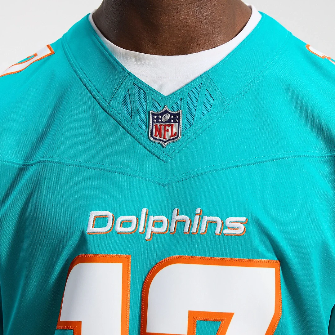 Zennovawear Jaylen Waddle Miami Dolphins Team Vapor FUSE. Stitched Limited Jersey - Aqua