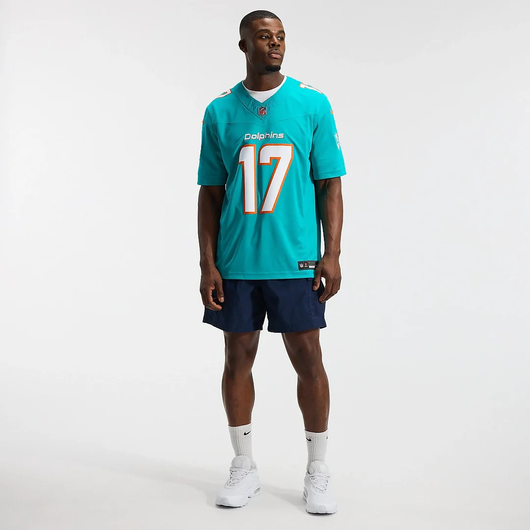 Zennovawear Jaylen Waddle Miami Dolphins Team Vapor FUSE. Stitched Limited Jersey - Aqua