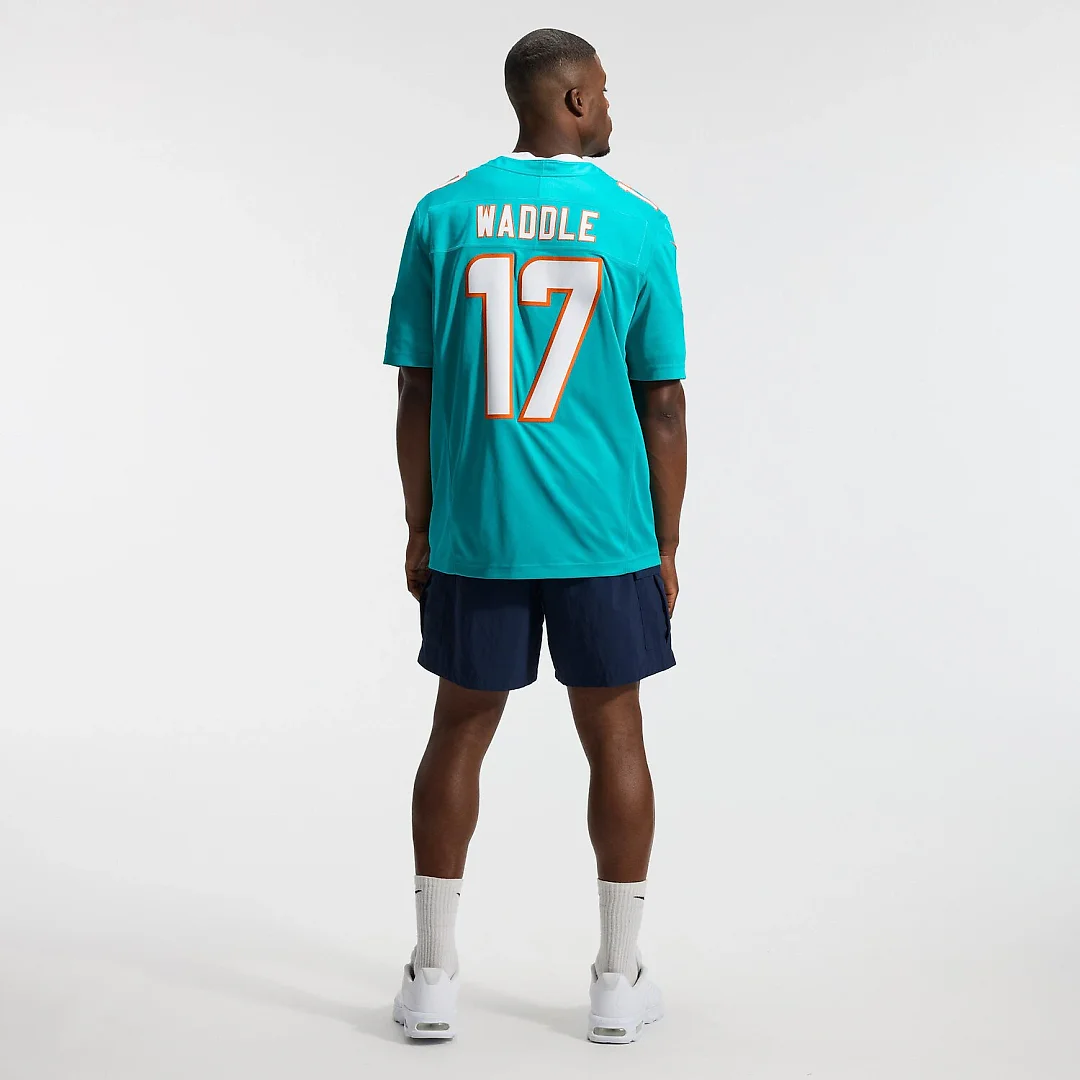 Zennovawear Jaylen Waddle Miami Dolphins Team Vapor FUSE. Stitched Limited Jersey - Aqua
