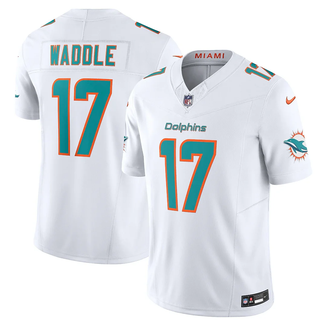 Zennovawear Jaylen Waddle Miami Dolphins Vapor FUSE. Limited Jersey - White