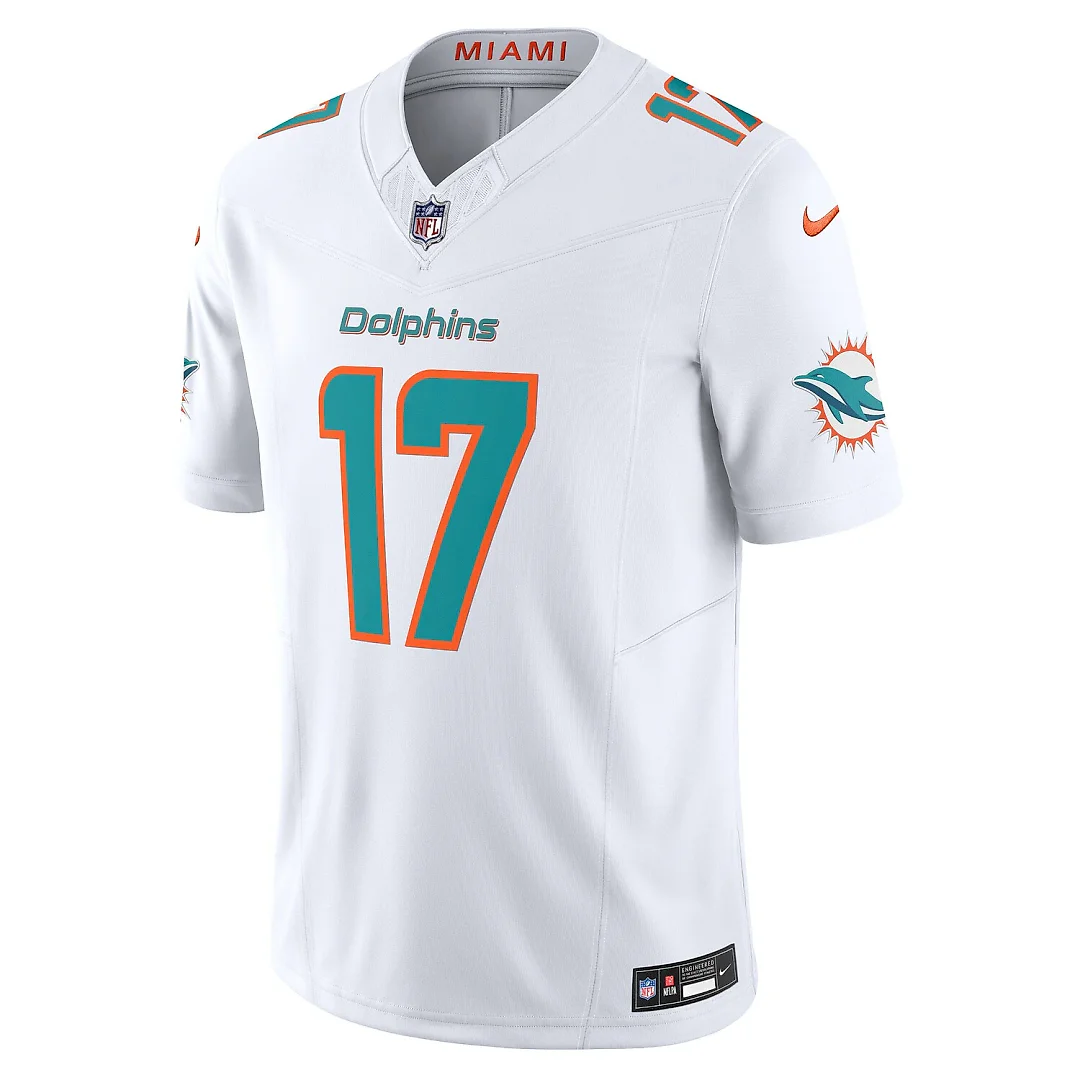 Zennovawear Jaylen Waddle Miami Dolphins Vapor FUSE. Limited Jersey - White
