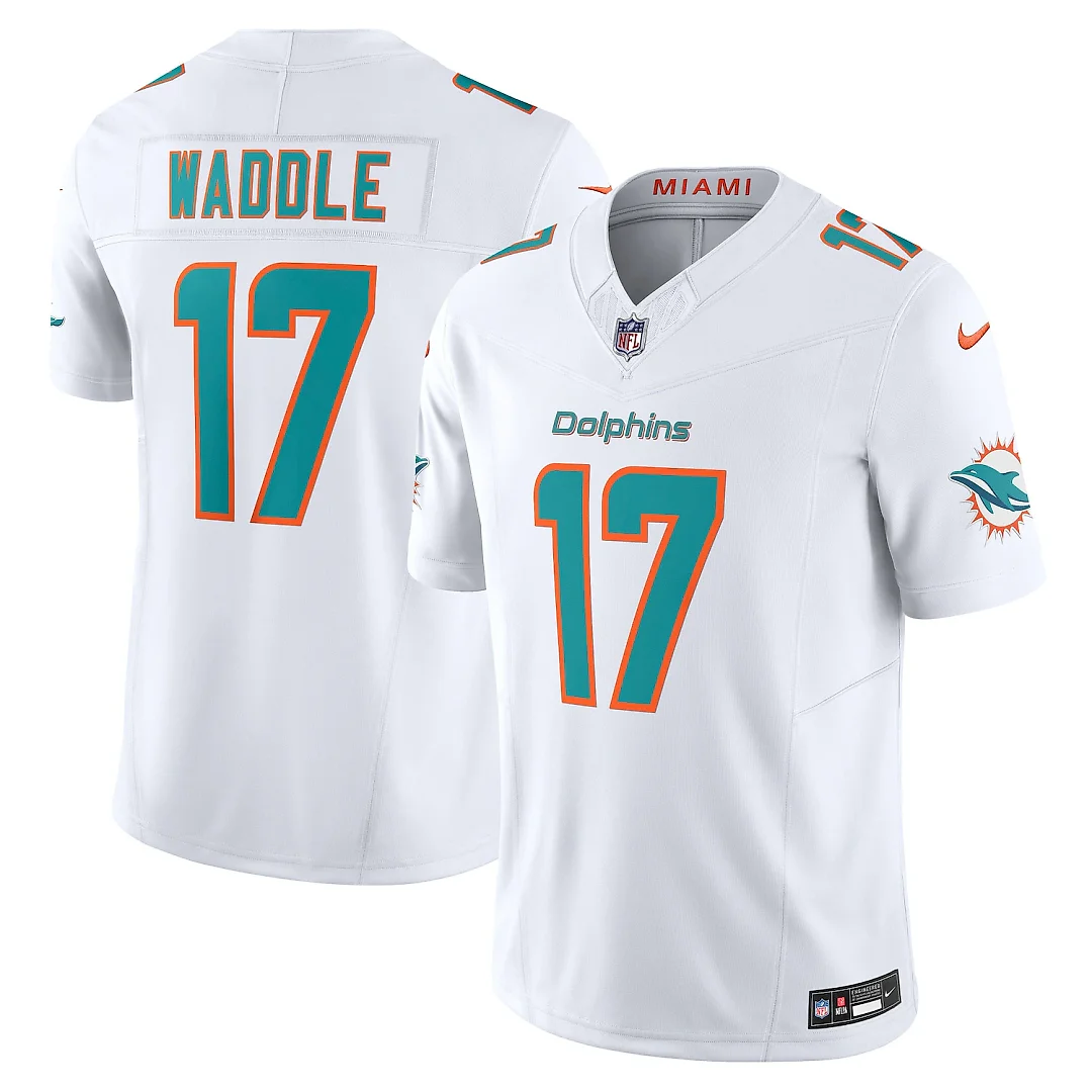 Zennovawear Jaylen Waddle Miami Dolphins Vapor FUSE. Limited Jersey - White