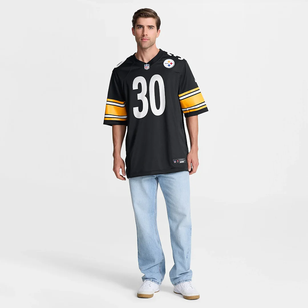 Zennovawear Jaylen Warren Pittsburgh Steelers Game Player Jersey - Black