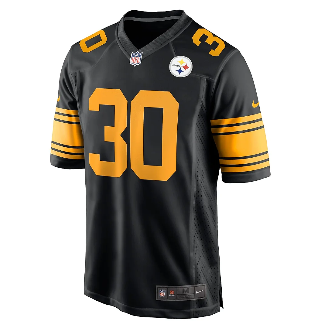 Zennovawear Jaylen Warren Pittsburgh Steelers Alternate Game Jersey - Black