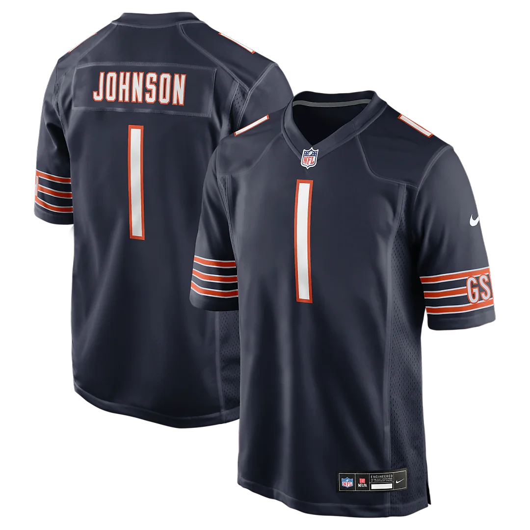 Zennovawear Jaylon Johnson Chicago Bears Game Jersey - Navy