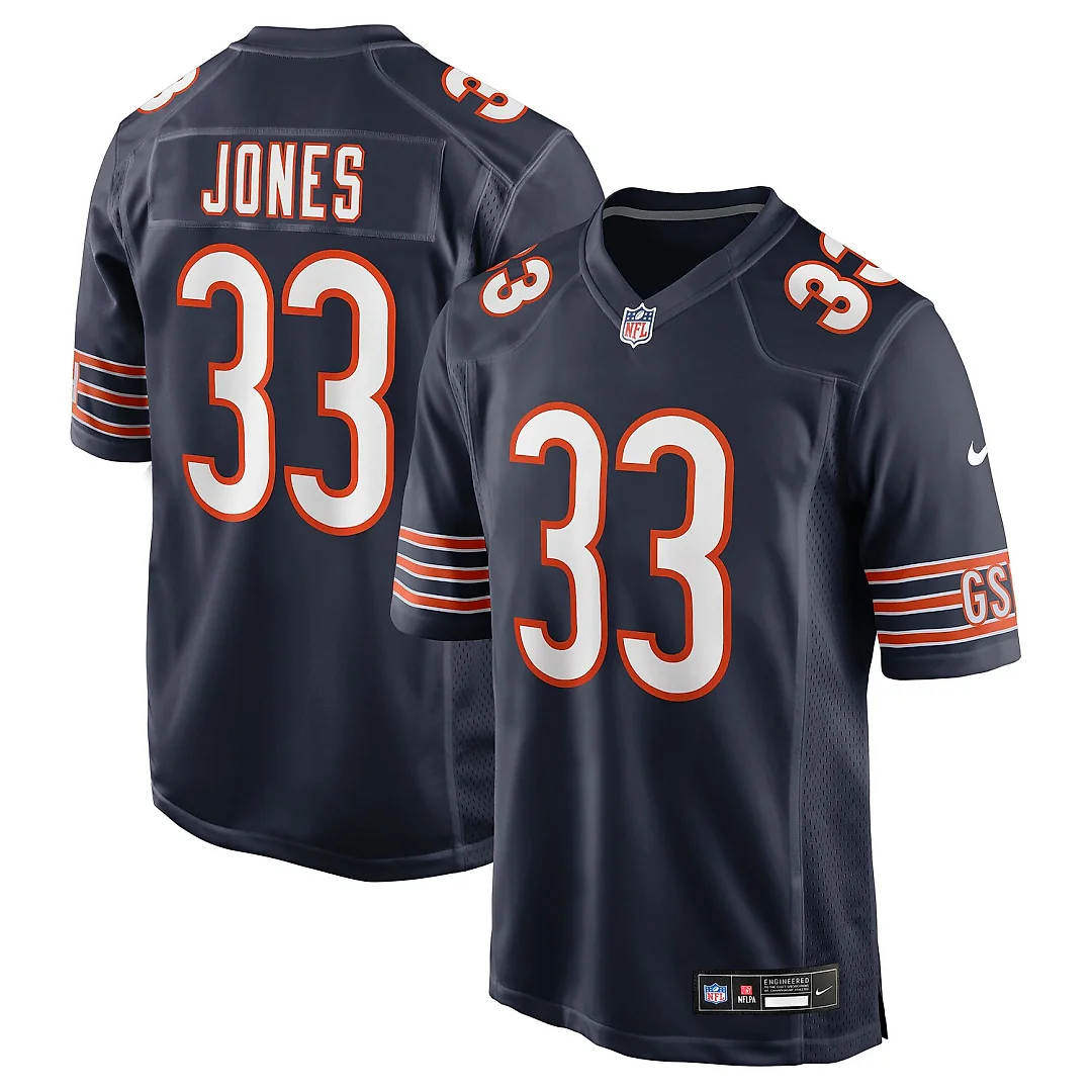 Zennovawear Jaylon Jones Chicago Bears Team Game Jersey - Navy