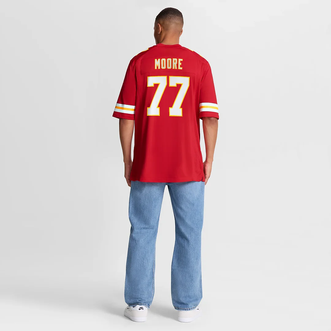 Zennovawear Jaylon Moore Kansas City Chiefs Team Game Jersey - Red