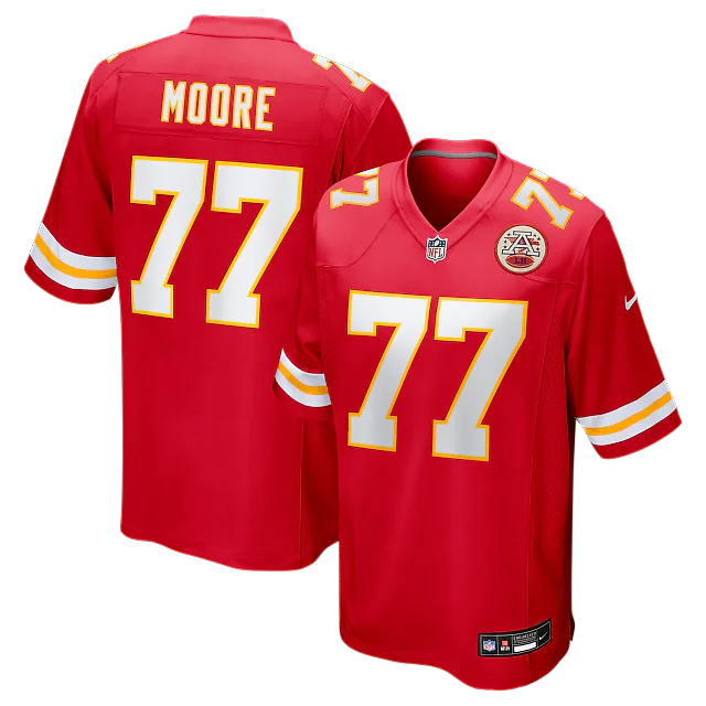 Zennovawear Jaylon Moore Kansas City Chiefs Team Game Jersey - Red