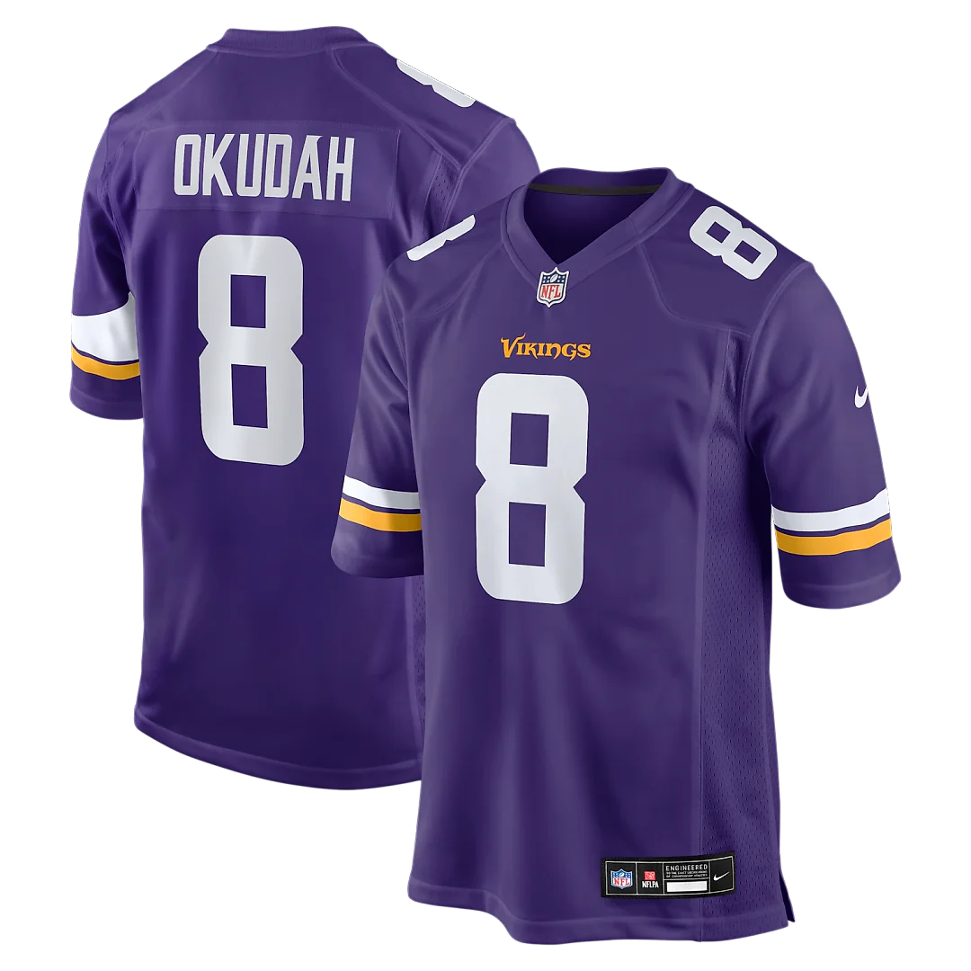 Zennovawear Jeff Okudah Minnesota Vikings Team Game Jersey - Purple