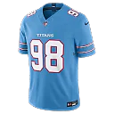 Zennovawear Jeffery Simmons Tennessee Titans Team Vapor FUSE. Stitched Limited Jersey - Light Blue