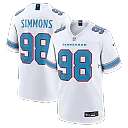 Zennovawear Jeffery Simmons Tennessee Titans Game Jersey - White