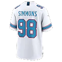 Zennovawear Jeffery Simmons Tennessee Titans Game Jersey - White