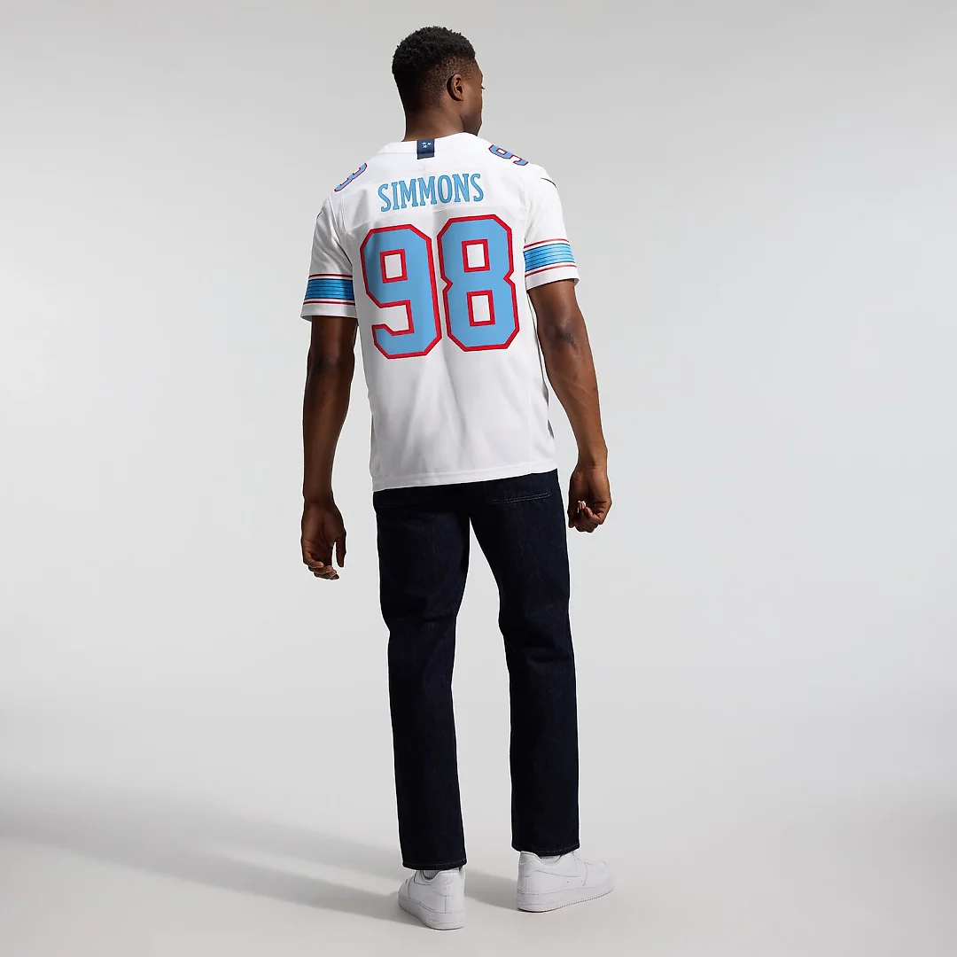 Zennovawear Jeffery Simmons Tennessee Titans Vapor FUSE. Stitched Limited Jersey - White