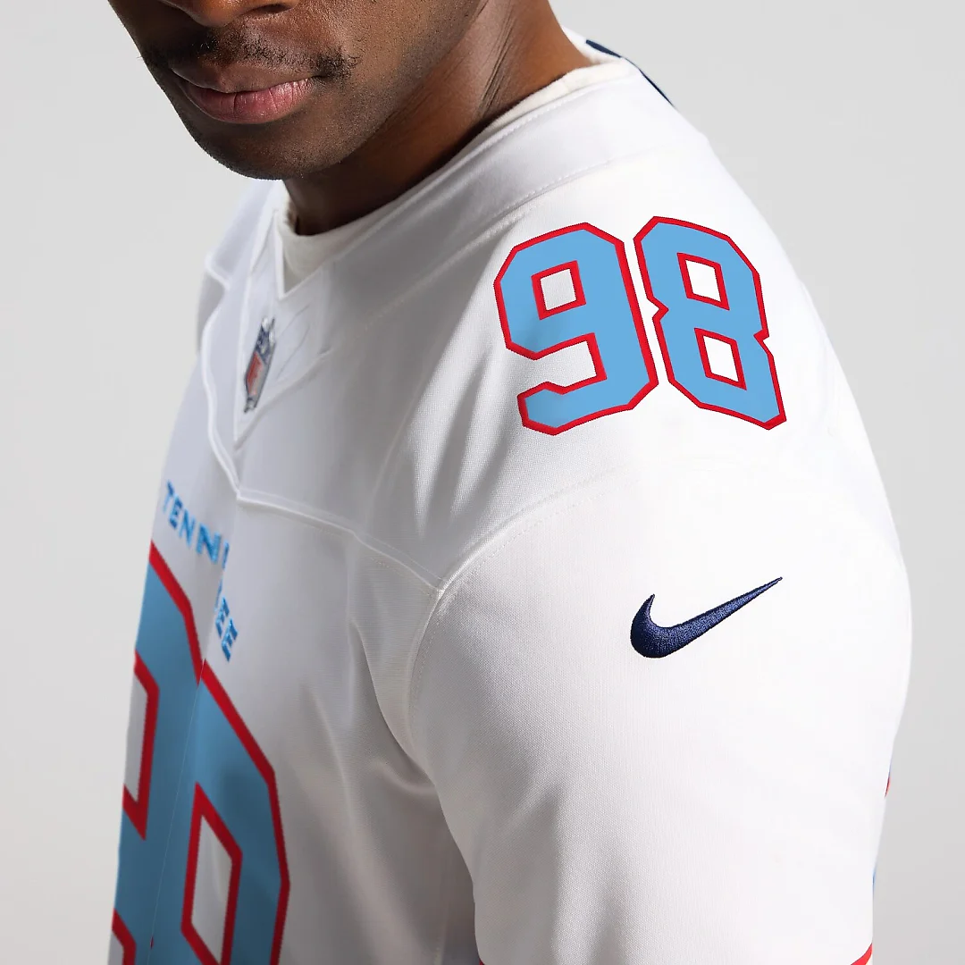Zennovawear Jeffery Simmons Tennessee Titans Vapor FUSE. Stitched Limited Jersey - White