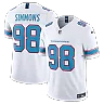 Zennovawear Jeffery Simmons Tennessee Titans Vapor FUSE. Stitched Limited Jersey - White