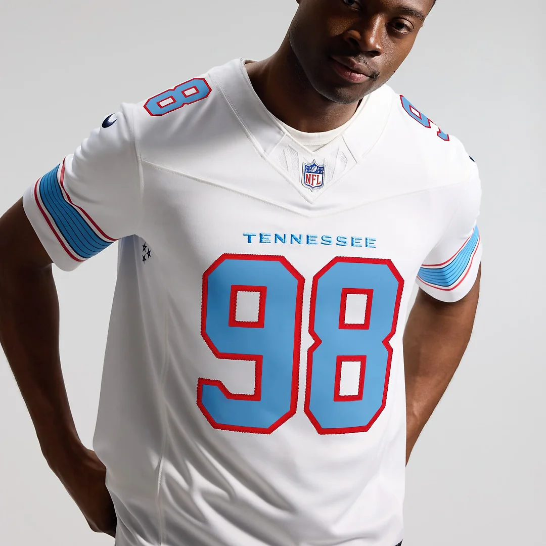 Zennovawear Jeffery Simmons Tennessee Titans Vapor FUSE. Stitched Limited Jersey - White