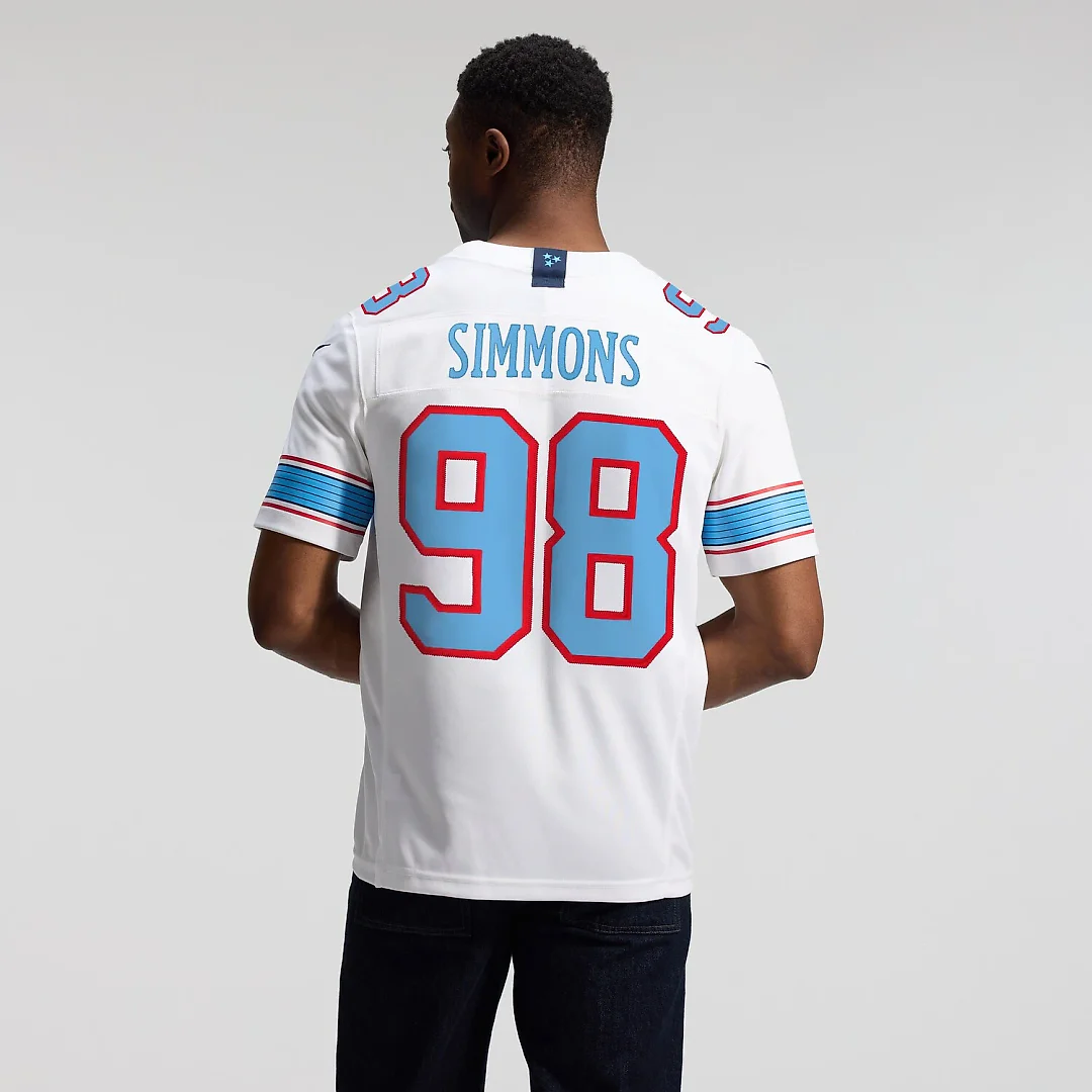 Zennovawear Jeffery Simmons Tennessee Titans Vapor FUSE. Stitched Limited Jersey - White