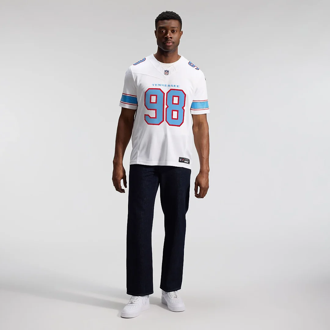 Zennovawear Jeffery Simmons Tennessee Titans Vapor FUSE. Stitched Limited Jersey - White