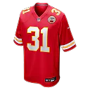 Zennovawear Jeffrey Bassa Kansas City Chiefs Team Game Jersey - Red