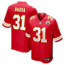 Zennovawear Jeffrey Bassa Kansas City Chiefs Team Game Jersey - Red
