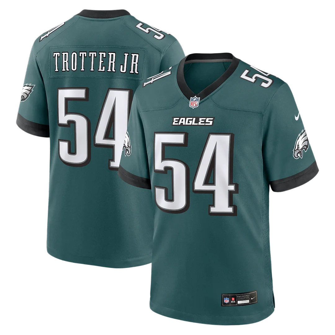 Zennovawear Jeremiah Trotter Jr. Philadelphia Eagles Team Game Jersey - Midnight Green