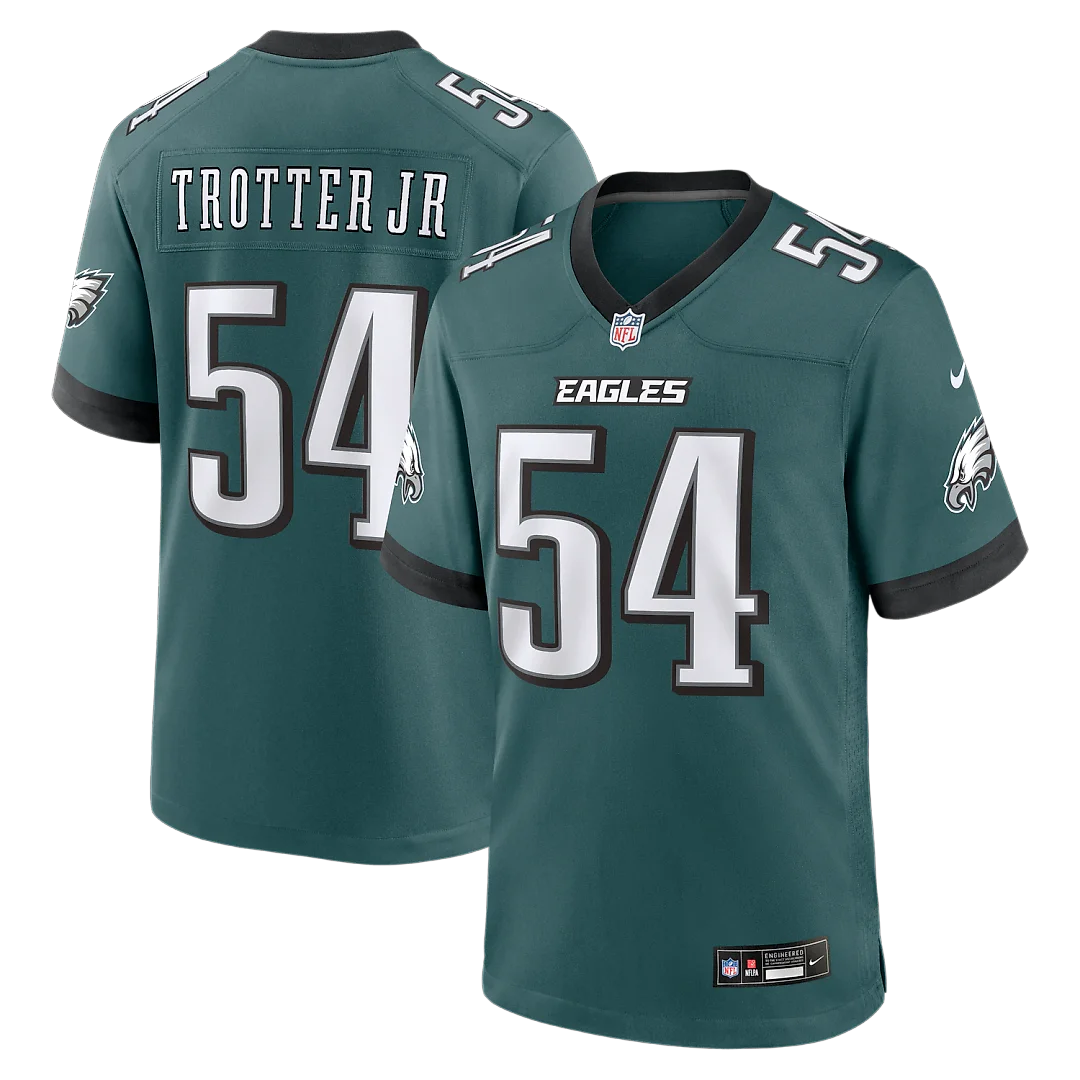 Zennovawear Jeremiah Trotter Jr. Philadelphia Eagles Team Game Jersey - Midnight Green