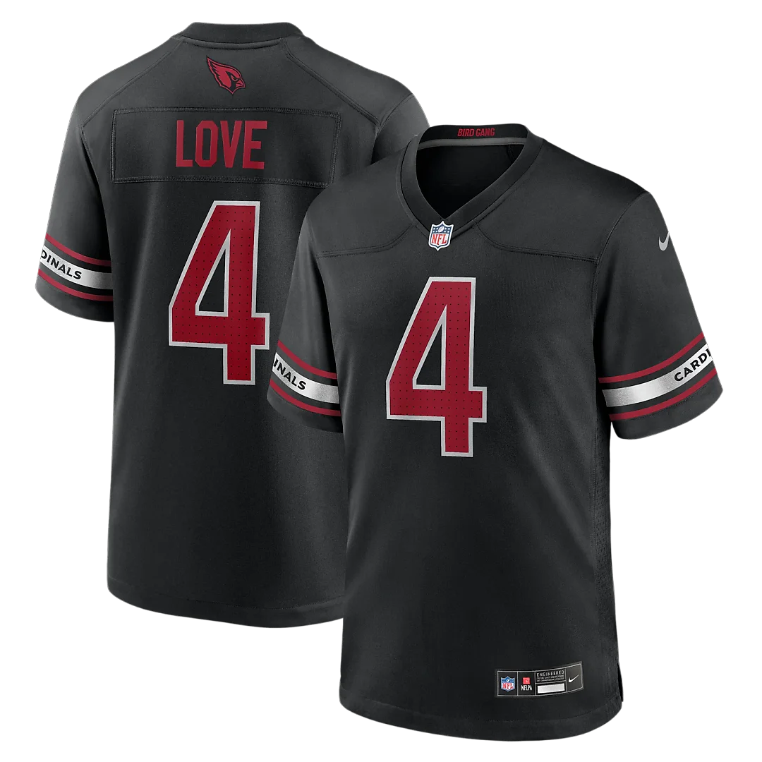 Zennovawear Jeremiyah Love Arizona Cardinals Alternate Game Player Jersey - Black