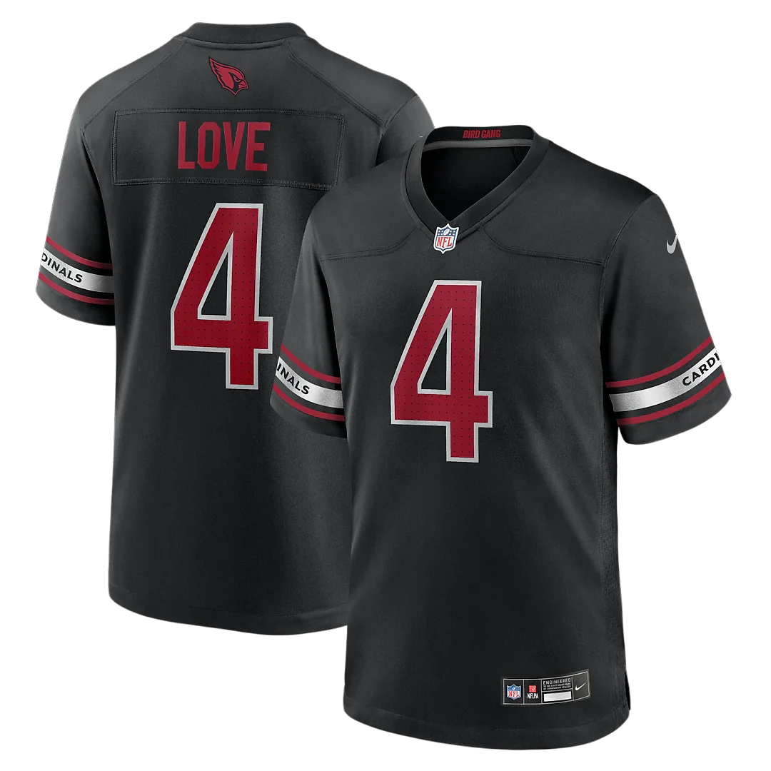 Zennovawear Jeremiyah Love Arizona Cardinals Alternate Game Player Jersey - Black