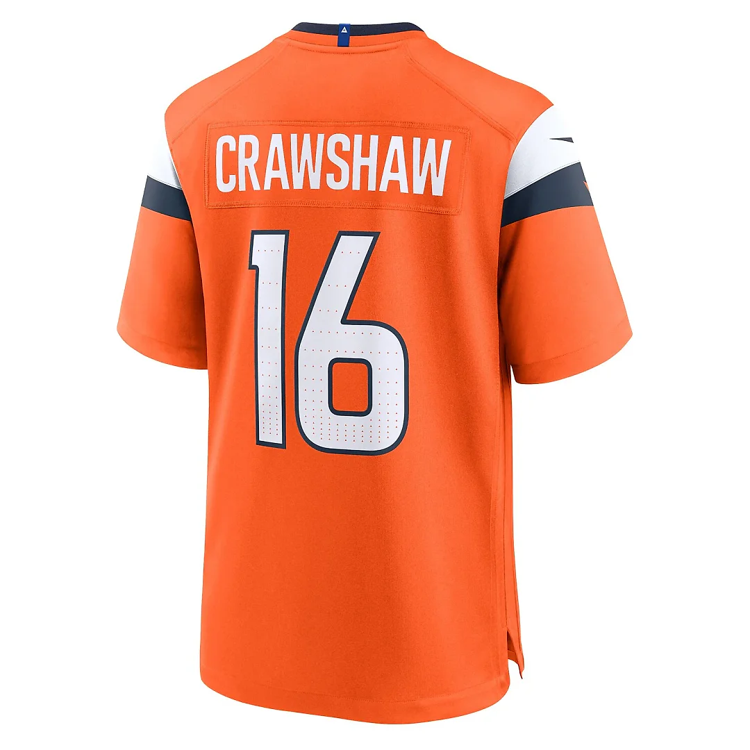 Zennovawear Jeremy Crawshaw Denver Broncos Team Game Jersey - Orange