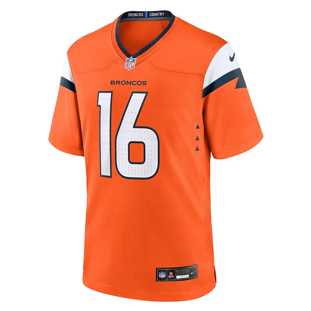 Zennovawear Jeremy Crawshaw Denver Broncos Team Game Jersey - Orange