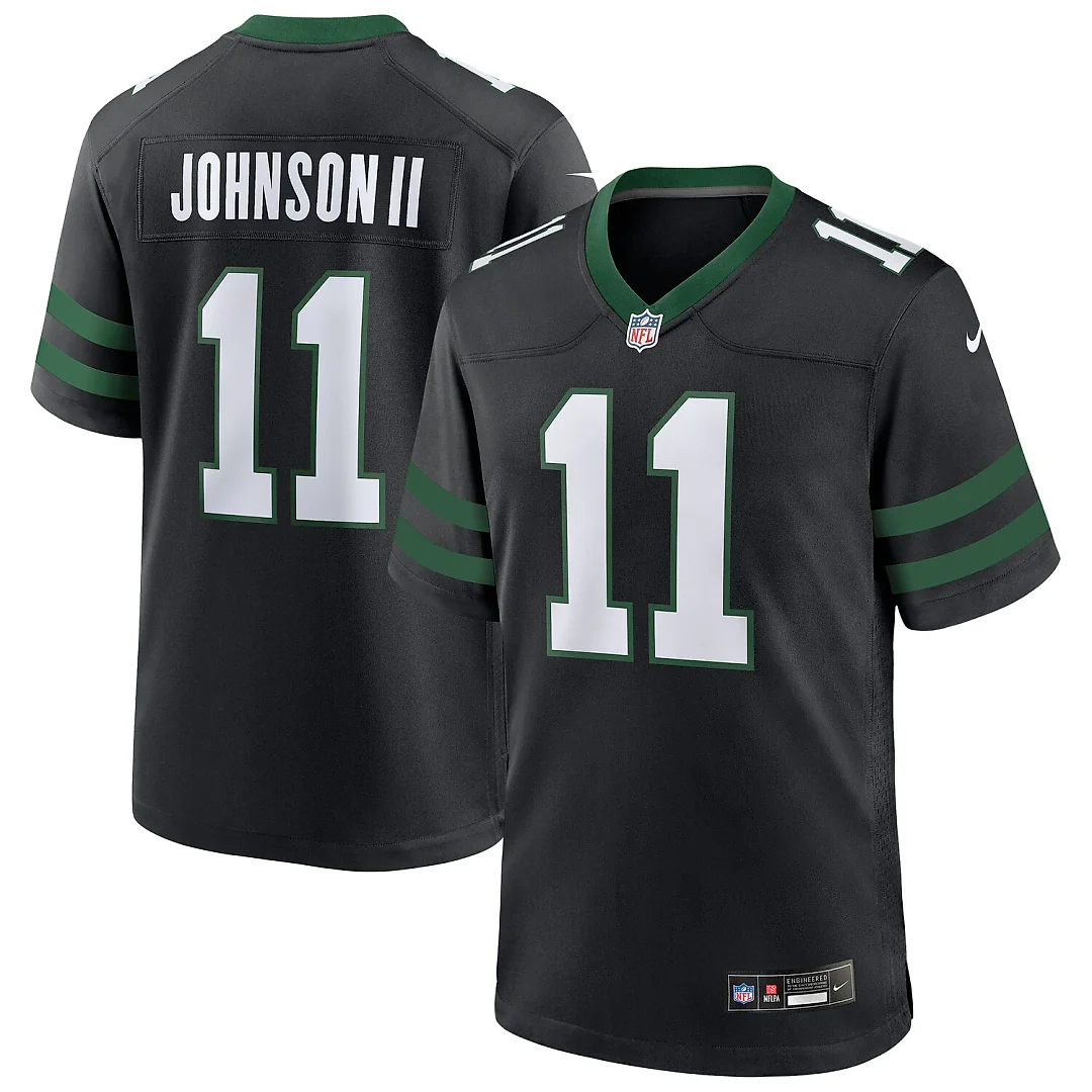 Zennovawear Jermaine Johnson II New York Jets Alternate Game Jersey - Legacy Black