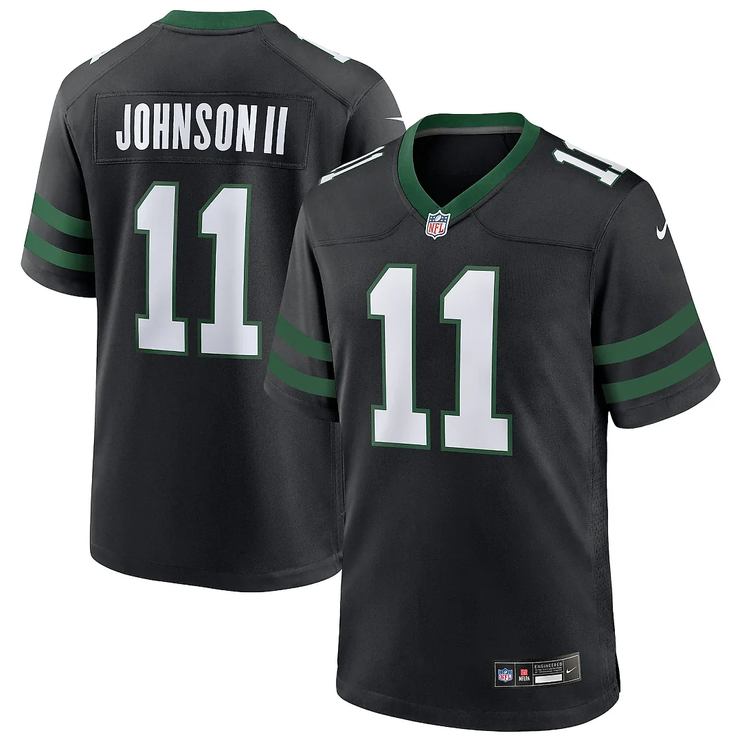 Zennovawear Jermaine Johnson II New York Jets Alternate Game Jersey - Legacy Black