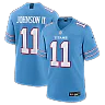 Zennovawear Jermaine Johnson II Tennessee Titans Team Game Jersey - Light Blue