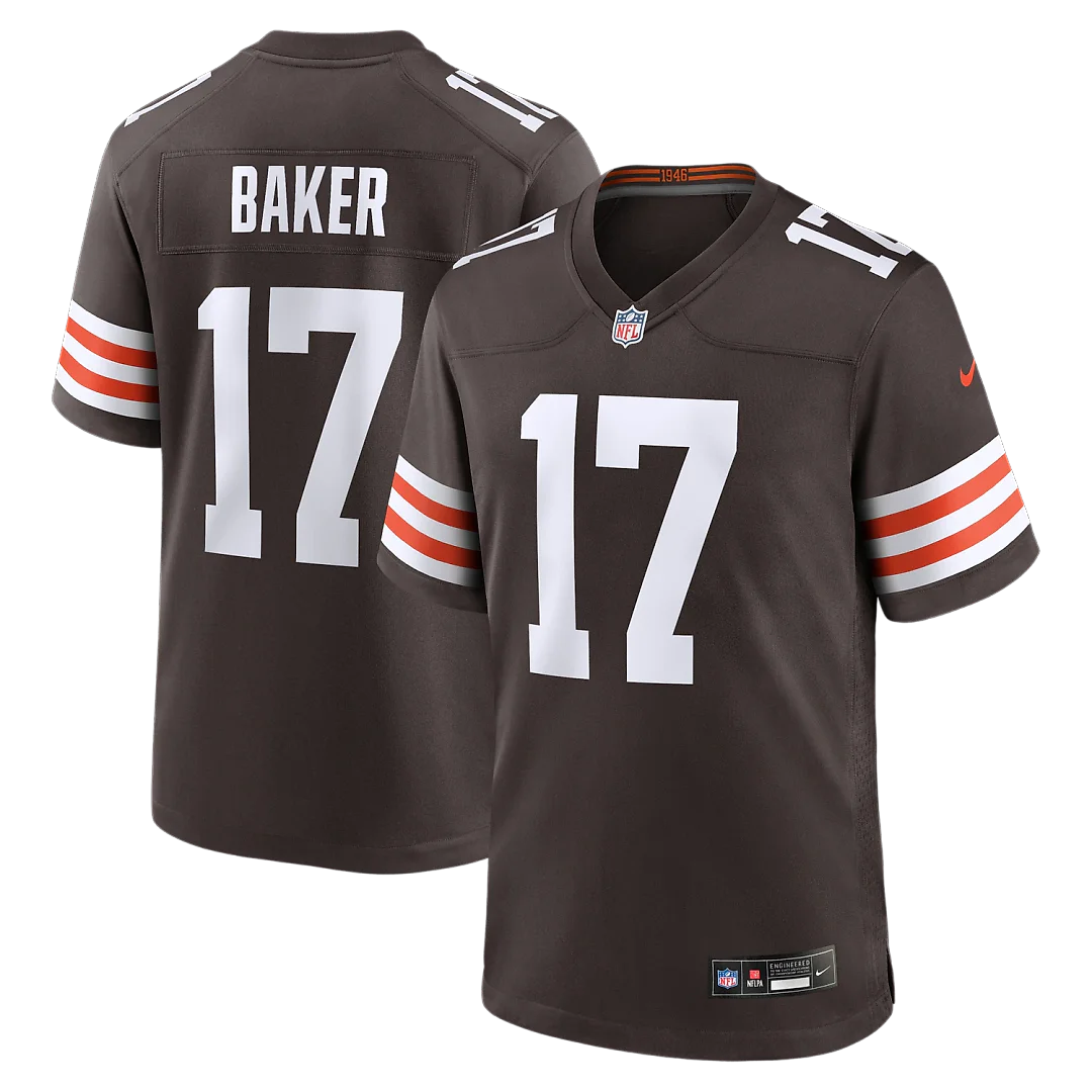 Zennovawear Jerome Baker Cleveland Browns Team Game Jersey - Brown