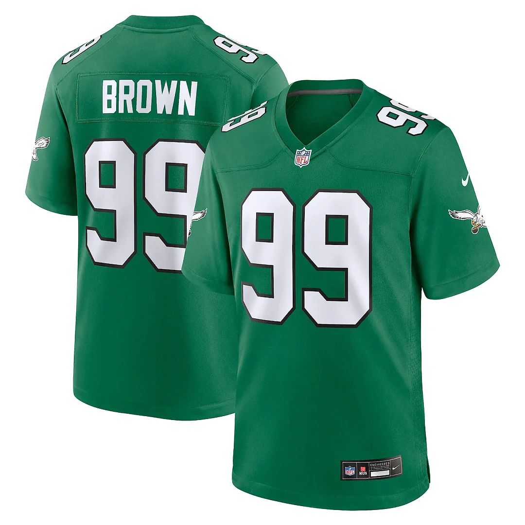 Zennovawear Jerome Brown Philadelphia Eagles Retired Player Alternate Game Jersey - Kelly Green